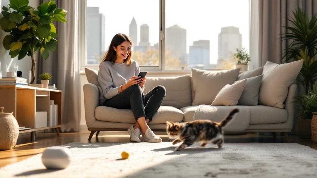 FelineSync smart play system in action